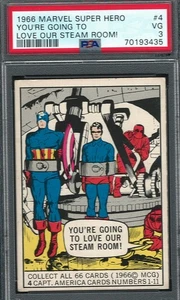 Marvel Super Hero 3 1966 Capitán América PSA 3 - Imagen 1 de 2