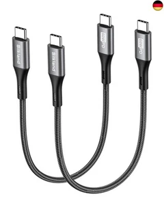 Silkland USB C auf USB C Kabel Kurz 2Stück 25CM 3A/20V 60W, PD 3.0 &amp; QC  - Bild 1 von 8