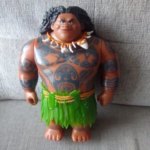 Disney moana Pixar Maui Action Figure  Hasbro 2015 with Skirt & Necklace 11 ins  - Picture 1 of 3