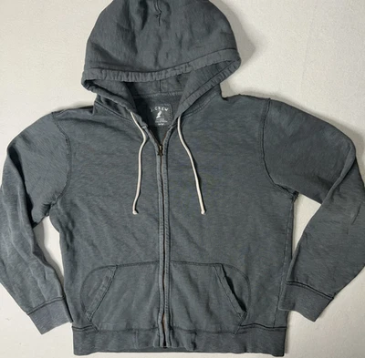 Talla Grande J. Crew Vintage Y2K Sudadera con Capucha Doble Cremallera Completa Gris/Azul Sudadera con Capucha Foto 1 de 4