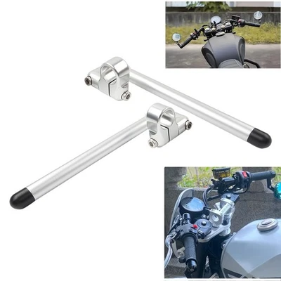 33MM Cafe Racer Bars 7/8'' Motorcycle Universal Clip-On Handlebar Fork Tube - Image 1 of 4