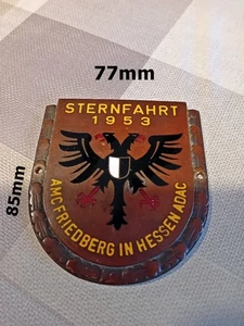 alte Autoplakette 1953, Sternfahrt AMC Friedberg in Hessen ADAC - Bild 1 von 3