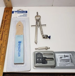 Staedtler Drafting Lot Compass Sandpaper, Universal Adapter Germany - Picture 1 of 2