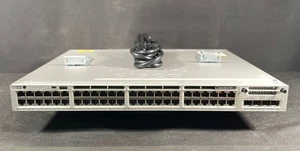 Cisco WS-C3850-48U-E 48 Port Gigabit PoE+ Switch - Same Day Shipping - Picture 1 of 5