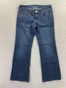 Pantalones de mezclilla American Eagle Favorite Boyfriend para mujer 6 R tiro bajo corte bota azul  - Imagen 1 de 9