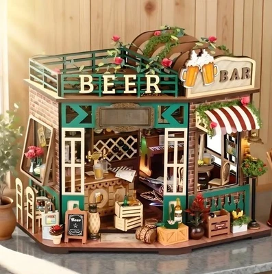 Book Nook Beer Bar Pub  3D Puzzle Miniature - Image 1 of 3