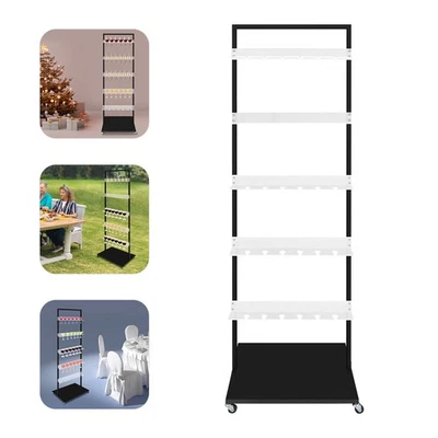 5-tier Mobile Detachable Champagne Display Holder Wine Glass Stemware Rack Party - Image 1 of 4