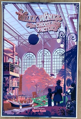 Durieux WILLY WONKA & CHOCOLATE FACTORY Official Limited Edition Foil Print - Image 1 of 4