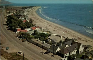 Malibu Beach,CA Colony of fine Homes, Birds Eye View California Postcard - Picture 1 of 2