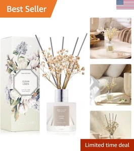Minimalist Home Reed Diffusor Set - sauberes Leinen, 3,38 flüssige Unzen mit 8 Sticks - Bild 1 von 9