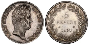 FRANKREICH. Louis Philippe 1830-A AR 5 Francs. NGC MS64 Paris Davenport 89 - Bild 1 von 1