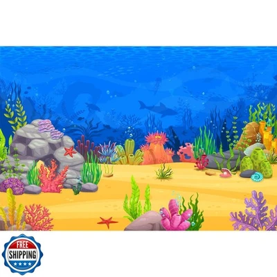 Фон для аквариума Under The Sea Blue Ocean Under Water World Terrarium Back - Изображение 1 из 4