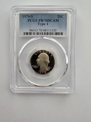 1979 PR70 DCAM WASHINGTON QUARTER GRADED PCGS 25C CLAD COIN TYPE  - Image 1 of 4