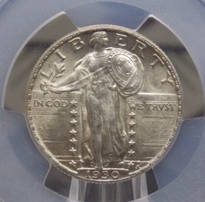 1930 "P" Standing Liberty SILVER Quarter 25c PCGS MS63 FH #819 *FULL HEAD* ECC&C - Image 1 of 4