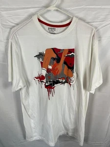 And1 T-Shirt Mens XL White Basketball Crossover Dribble Melting - Picture 1 of 8