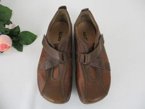 Kalso Earth Shoes Vision 2 Brown Leather Single Strap Loafers Negative Heel 7B - Picture 1 of 20