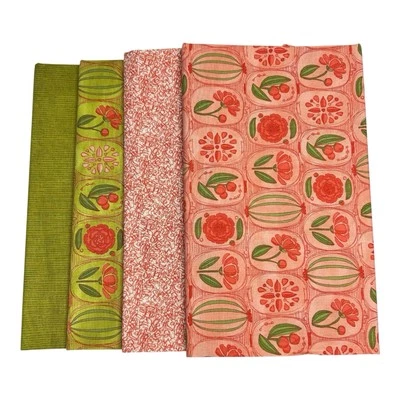 Moda Cotton Fabric Blushing Peonies Lot 4 Floral Print 1/2 Yd Each Robin Pickens - Image 1 of 4