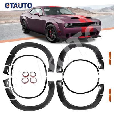 Hellcat Demon Style Widebody Fender Flare Kit W/ LED Fits 15-23 Dodge Challenger - Image 1 of 4