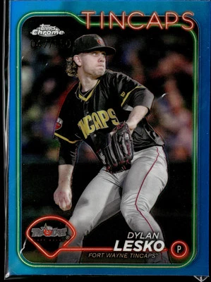 2024 Topps Pro Debut #PDC-139 Dylan Lesko Chrome Blue Refractor #/150 - Image 1 of 2