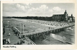 AK Ostseebad KOLBERG /Pommern Seebrücke, Strandschloß, Strand 30er - Picture 1 of 1