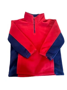 Athletic Works Boys Jacket Medium Pullover 1/2 Fleece Zip Close Pocket Red NWT - Picture 1 of 10