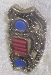 anello free people anello scudo pietre blu rosso dichiarazione anello nuovo lungo 2" 4848 - Foto 1 di 6
