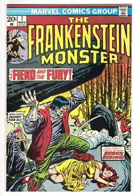 Frankenstein Monster #7 Very Fine Plus 8.5 John Buscema Art 1973 - Image 1 of 2