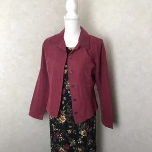 Victoria Holley 2 piece Floral Black Dress With Red Jacket Size 8 - Picture 1 of 3