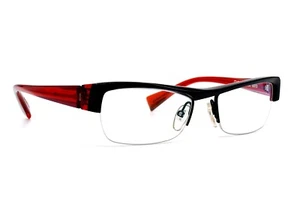 NEW ALAIN MIKLI AL 0794 0013 BLACK RED AUTHENTIC EYEGLASSES RX 51-17 - Picture 1 of 9