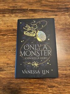 Fairyloot Only A Monster Vanessa Len January 2022 Signed Purple Edges Stenciled