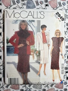 McCall's Pattern 2949 Lined Jacket Top Scarf & Skirt Size 16 Bust 38 FF UNCUT - Picture 1 of 2