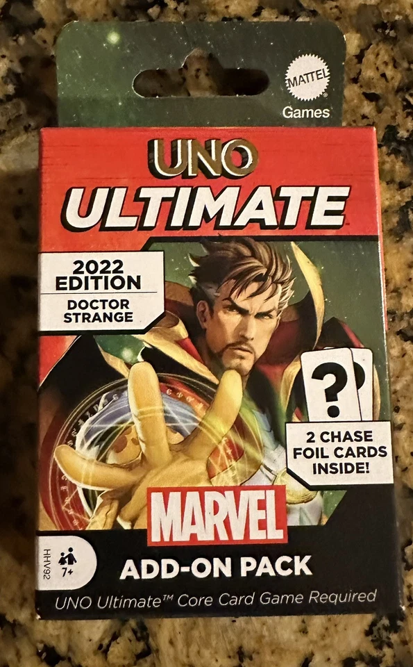 UNO Ultimate Marvel Card Game Add-on Pack with Dr. Strange 2 Chase Foil New - Image 1 of 1