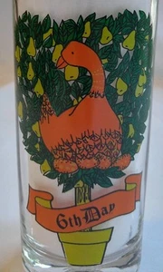 Twelve Days of Christmas Day 6 Indiana Glass 12oz Tumbler Six Geese A-Laying - Picture 1 of 12
