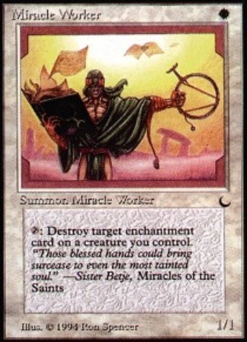 Miracle Worker ~ Heavily Played The Dark MTG Magic UltimateMTG White Card - Image 1 of 1