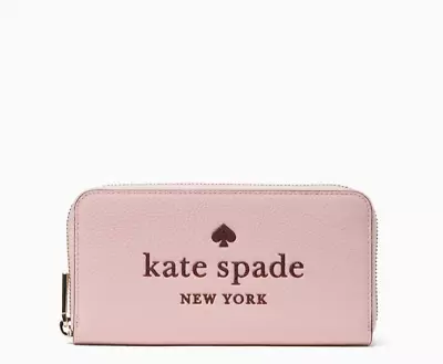 NWT $250 KATE SPADE Glitter On Continental Wallet Zip Around Leather K4708 Pink • 99.95€