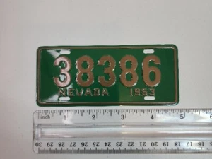 Vintage Collectible 1953 Nevada Wheaties Premium Prize License Plate 38386 - Picture 1 of 4
