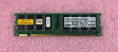 1 x 64MB IBM  PC-133 NON-ECC MEMORY SDRAM - FRU: 33L3072 - Image 1 of 2