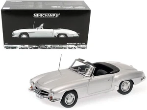 1955 Mercedes-Benz 190 SL (W121) Silver 1/18 Diecast Model Car by Minichamps - Picture 1 of 1