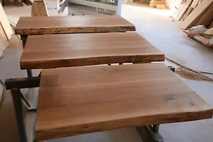 Holzplatte Eiche Baumkante geölt Waschtischplatte Aufsatzwaschbecken Badezimmer - Bild 1 von 12
