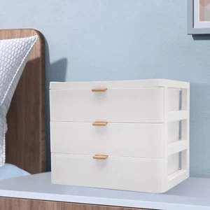 3-Drawer Desktop Storage Box Desk Organizer with Drawer Modern Drawer Organizer - Picture 1 of 12