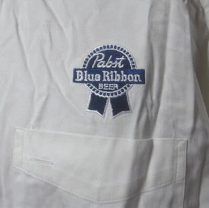 PABST BLUE RIBBON button-down 2XL work shirt PBR embroidery Milwaukee beer XXL - Picture 1 of 3