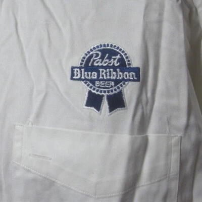 PABST BLUE RIBBON button-down 2XL work shirt PBR embroidery Milwaukee beer XXL - Image 1 of 3
