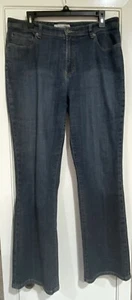 Chico's Platinum Size 2 L/12 Jeans Women's Blue Dark Wash Denim Pants Casual - Picture 1 of 5