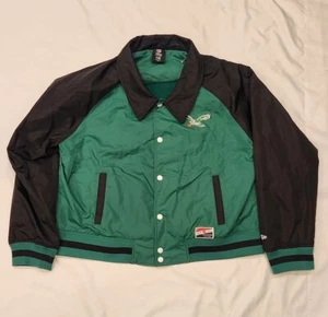 New Era Women's Philadelphia Eagles Coaches Raglan Full-Snap Jacket Sz 2XL - Picture 1 of 6