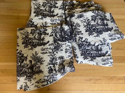 Waverly Garden Room Toile Set Of 4 Curtain Panels W/ Two valances - Изображение 1 из 4