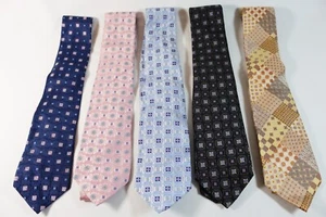 Herren Krawatten EMILIO PONTI Seide Designer Krawatten 4" rosa gelb schwarz blau hellbraun NEU - Bild 1 von 11