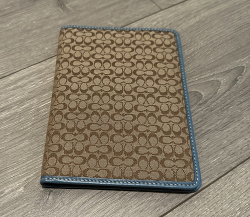 Album portafoto Coach vintage F60160 Sig kaki e turchese raro unico