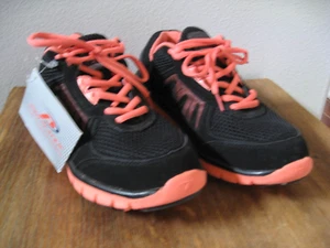 "PRO PLAYER" Athletic Shoe Sneaker Ladies size 10 Black Flame Lace Up NEW W TAGS - Picture 1 of 10