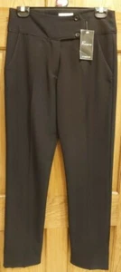 Ladies Teens Relax Fit Black Trousers 2 button School Work size 6-10 (50% OFF) - Picture 1 of 2