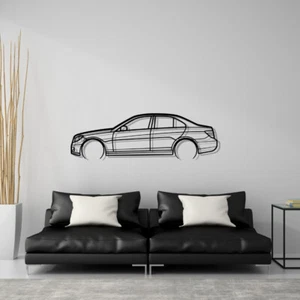 Steel Wall Decor For MERCEDES C CLASS W204 Silhouette Decoration Art SEDAN CDI - Picture 1 of 8